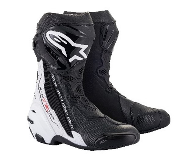 Alpinestars Supertech R V2 Boots - Black/White - Available in All Sizes
