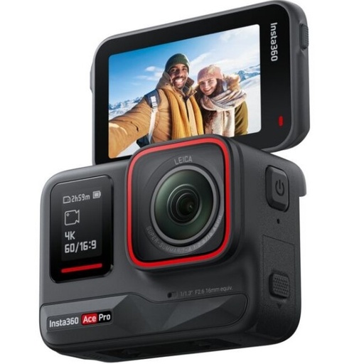  Insta360 Ace Pro Action Cam with Leica Lens Black