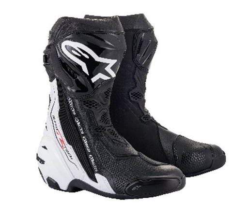Alpinestars Supertech R V2 Boots - Black/White - Available in All Sizes